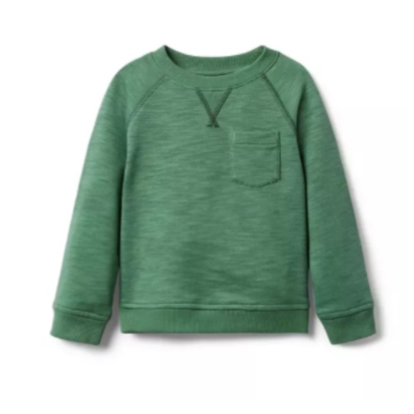 NEW Janie and Jack Green Crewneck Sweatshirt - Picture 1 of 4